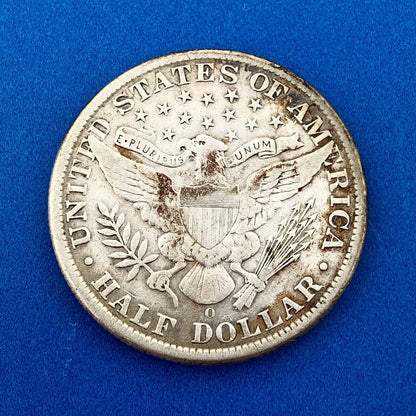 1907 O Silver Barber Half Dollar Better Key Date New Orleans Coin Rare Scarce