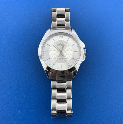 Designer Coach New York 37 mm Stainless Steel Libby Watch w/ Open Cuff Bracelet