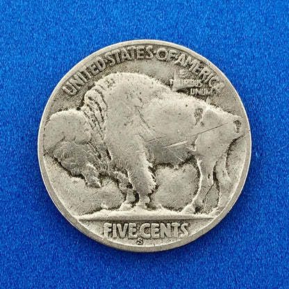 1918 S Indian Head Buffalo Nickel Better Key Scarce San Francisco Mint Coin