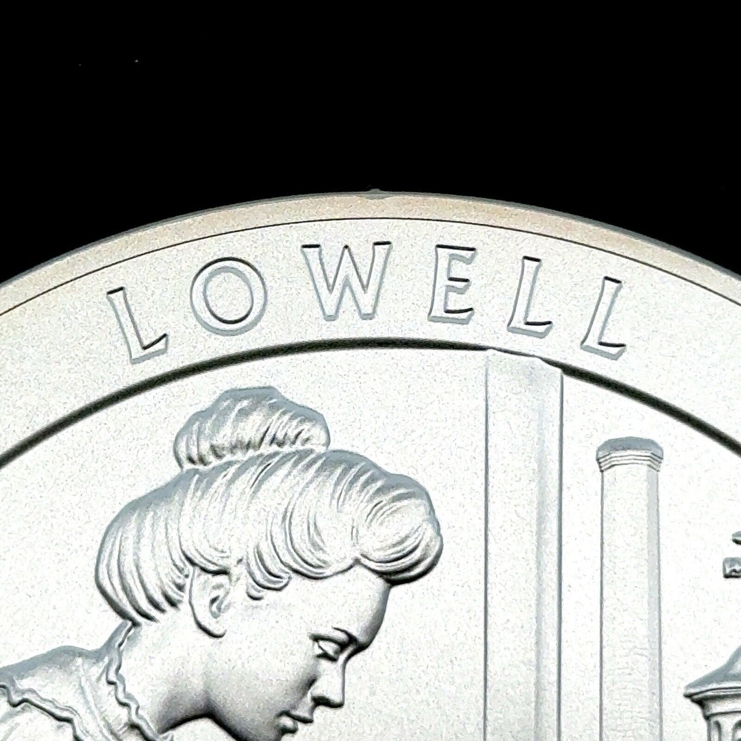 2019 P America The Beautiful Massachusetts Lowell 5 oz Silver Quarter Coin