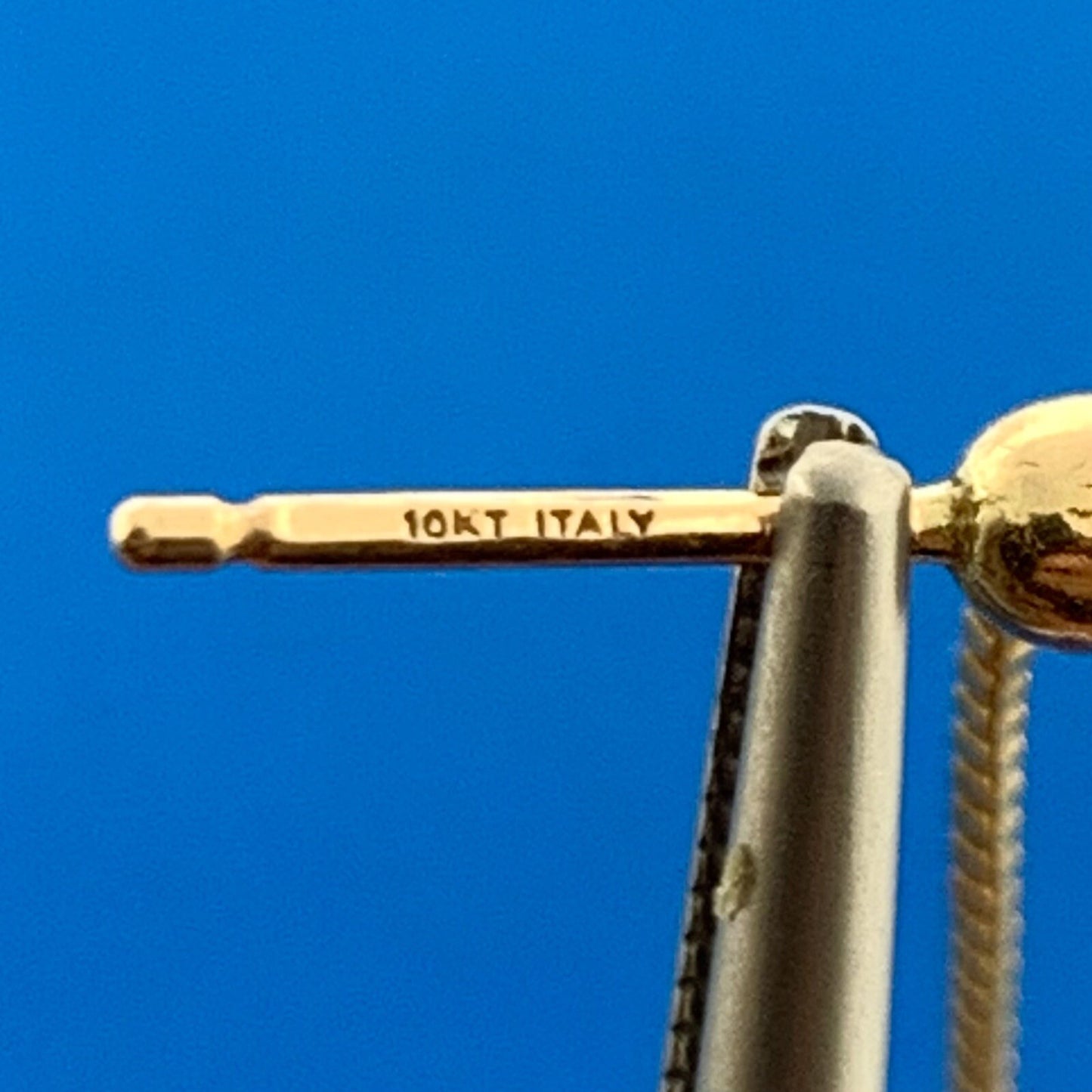 Designer Italy 10K Yellow White Rose Gold Disco Ball Drop Dangle Stud Earrings