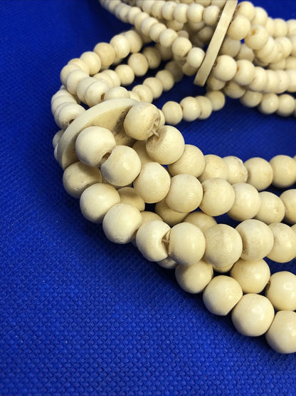 Artisan Bohemian Native American Bone Beaded 5 Strand Statement Necklace