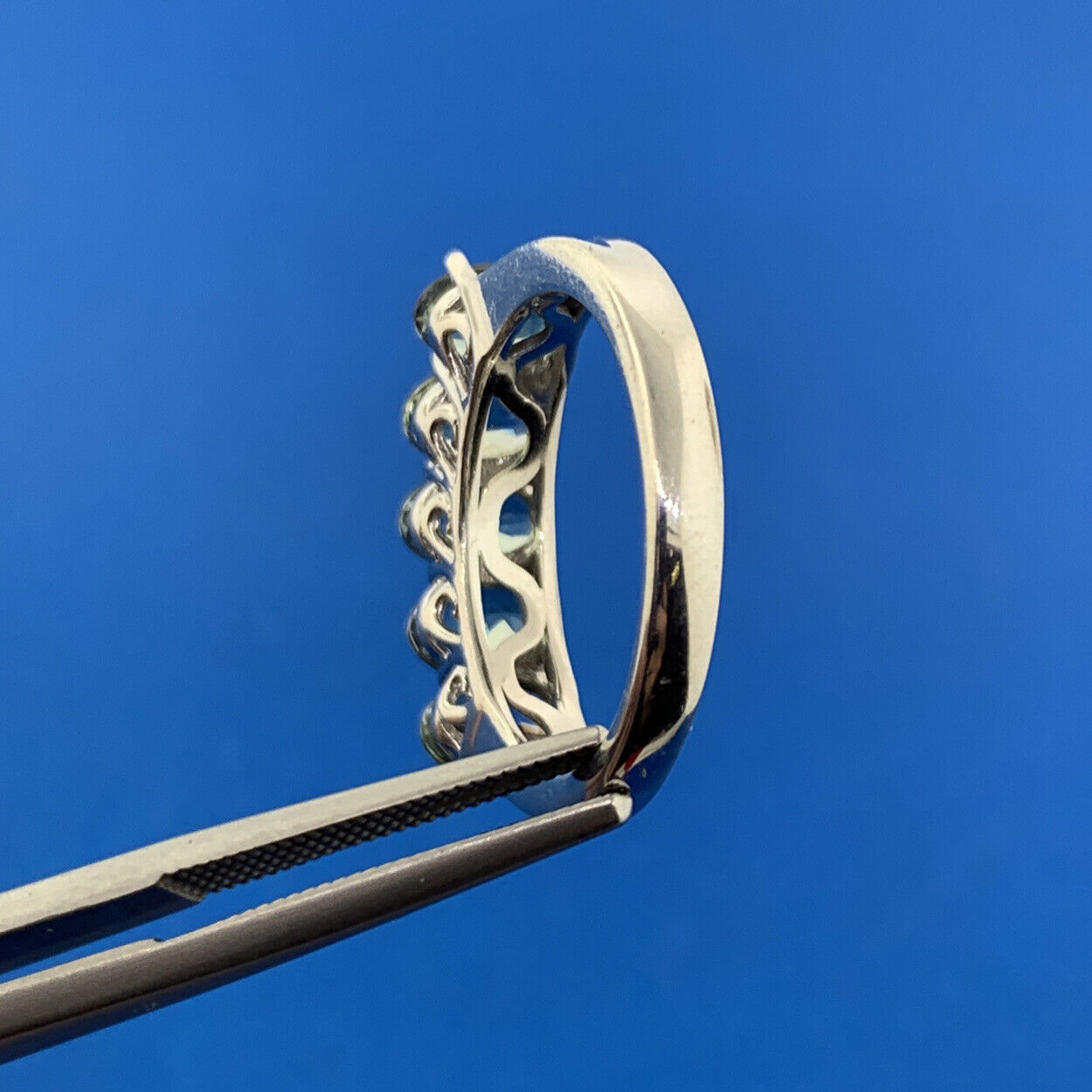 Chuck Clemency STS Sterling Silver 925 Brilliant Green Quartz Cocktail Ring