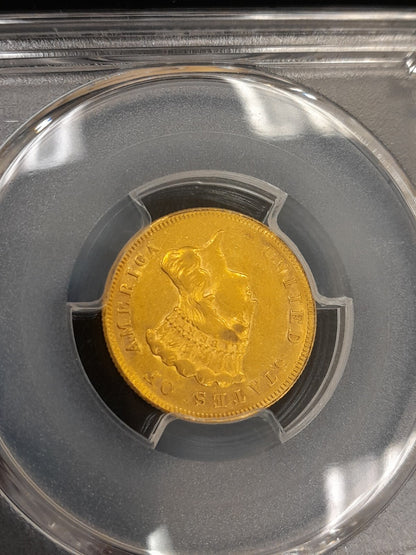 1874 $3 Gold Coin PCGS AU-50