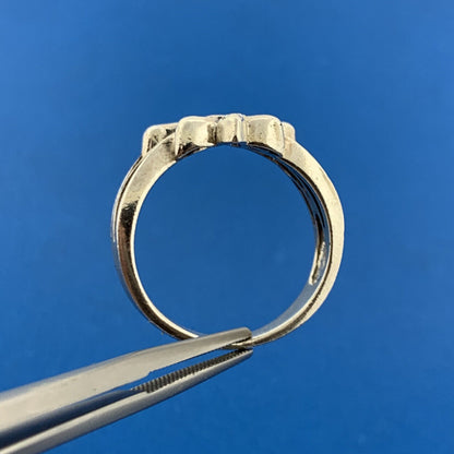 Designer Sterling Silver 925 Openwork Runic Pattern Fleur De Lis Size 8.75 Ring