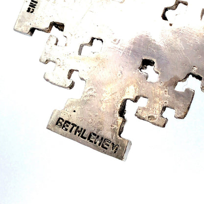 Designer Bethlehem 925 Sterling Silver Jerusalem Cross Statement Pendant