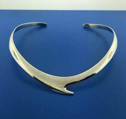 Vintage Taxco Mexico TC-36 Sterling Silver 925 Modernist Collar Necklace