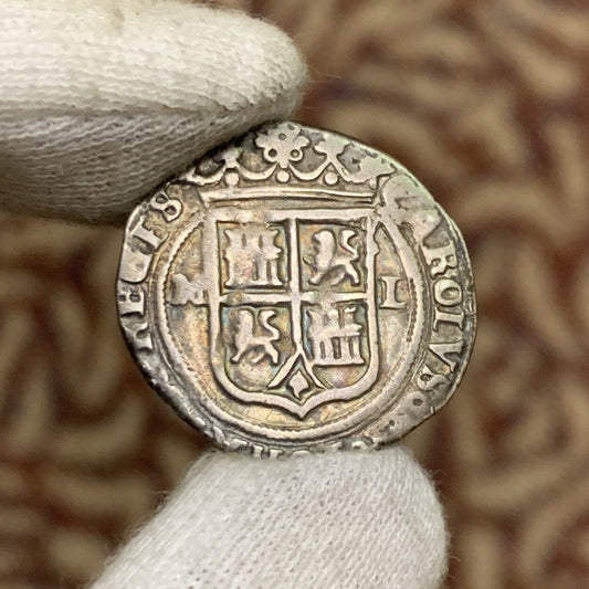 1542-55 Mexico Carlos And Joanna 1 Silver Real Mexico City ML Late Series