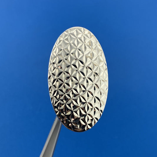 Designer Thailand Sterling Silver Oval Diamond Cut Engraved Statement Ring