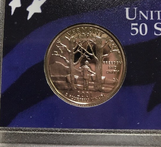 2001 S United States Mint Proof State Quarters Set 5 Coin Clad Set w/ Box/COA