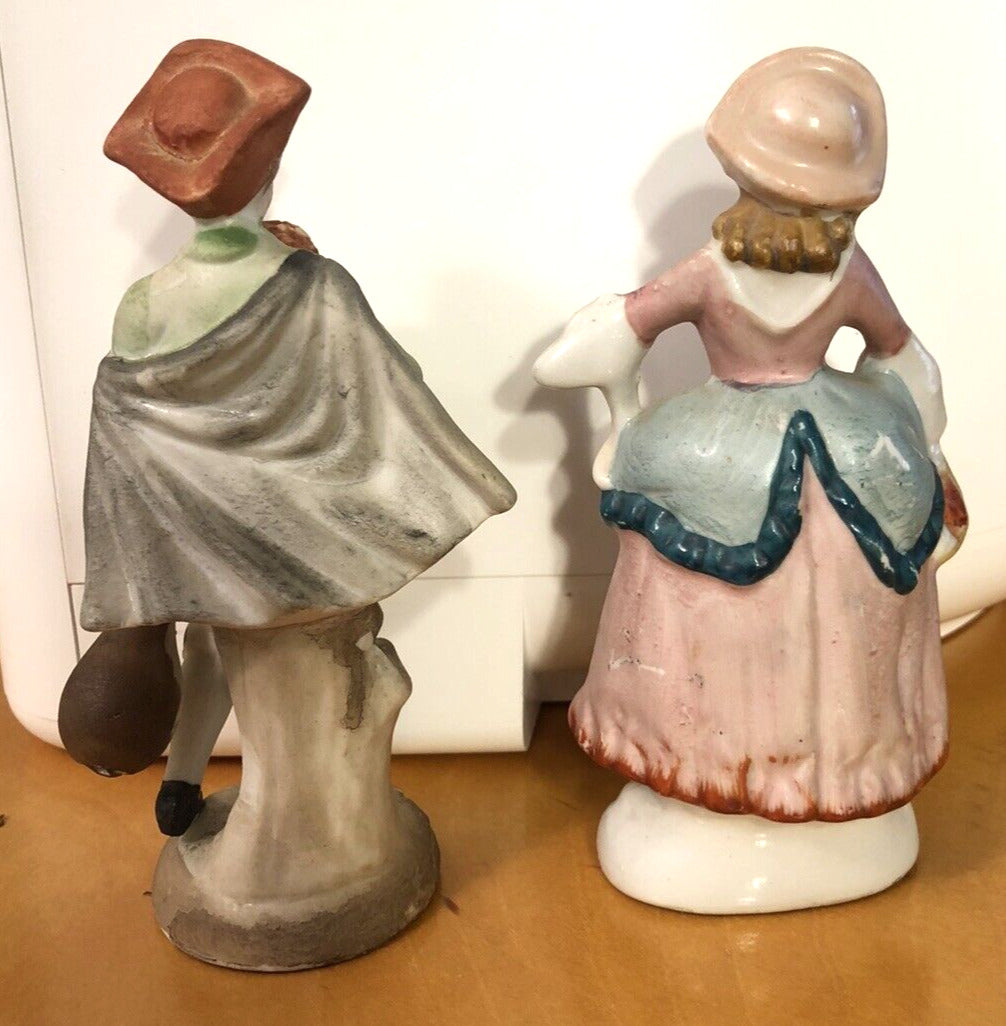 Vintage Occupied Japan Porcelain Man And Woman 2 Piece Lot Of Figurines
