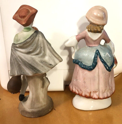 Vintage Occupied Japan Porcelain Man And Woman 2 Piece Lot Of Figurines