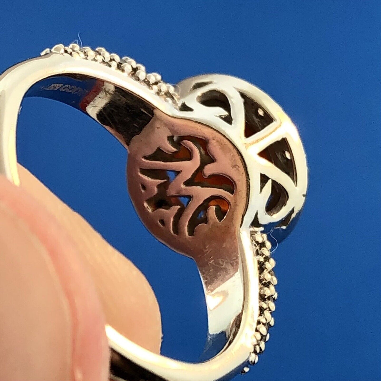 Stunning 14K White Gold Mexican Fire Opal Diamond Halo Ladies Cocktail Ring