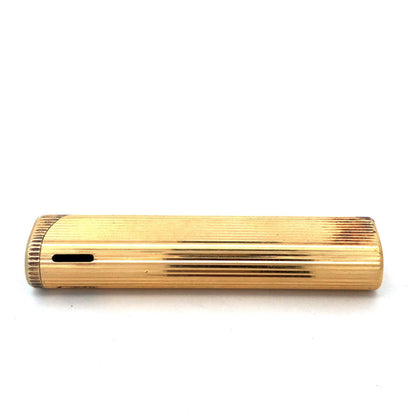 Tiffany & Co Gold Tone Mid Century Ribbed Briquet Slim Butane Lighter