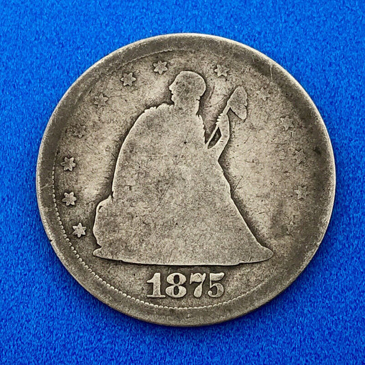 1875 S Silver Seated Liberty Twenty Cent Piece 3 Year Type San Francisco Coin