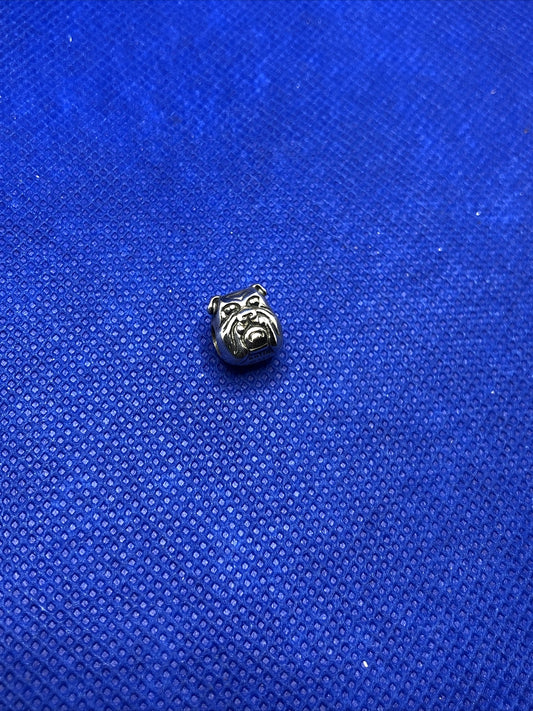 Authentic KALIA 925 Sterling Silver Bulldog Pet Mascot Slide Bracelet Charm