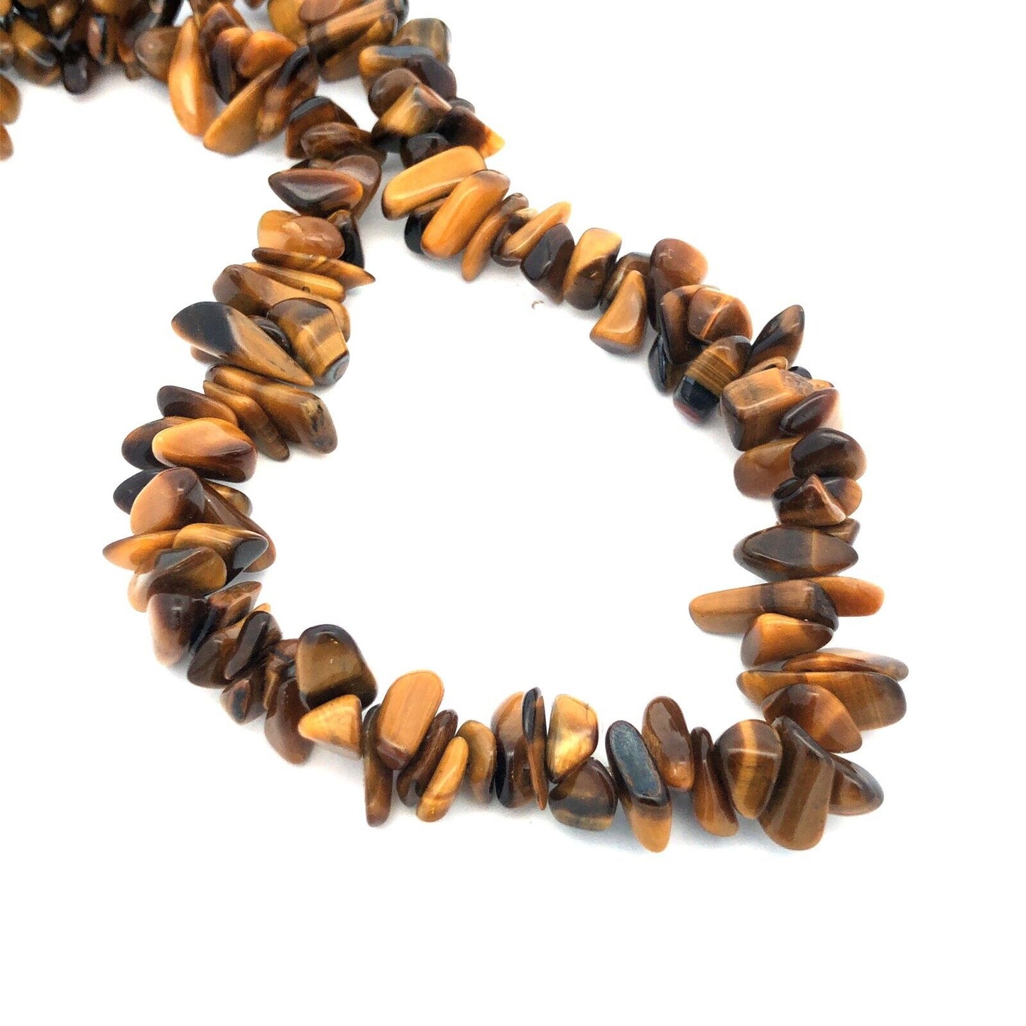Estate Gold Tone Tiger's Eye Beaded Grounding & Protection Statement Necklace