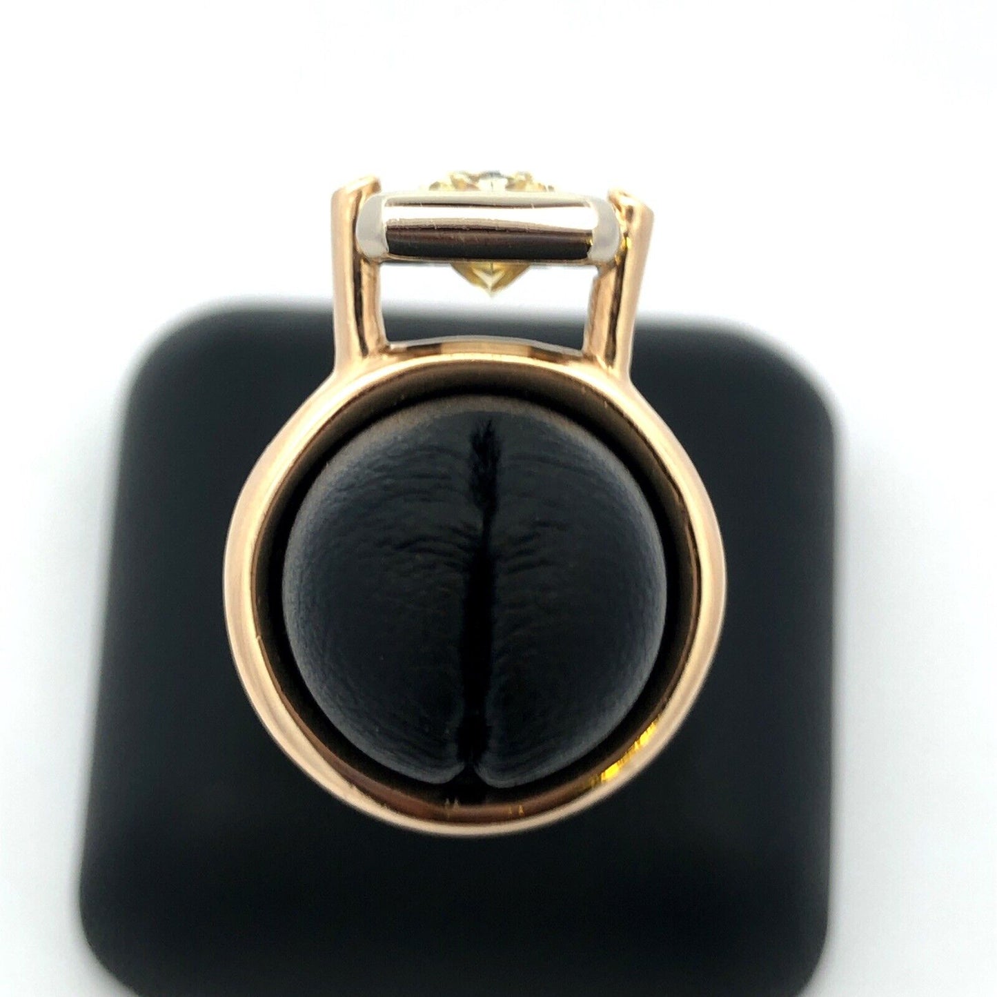 Designer 14K Yellow Gold Lemon Solitaire Statement Ring