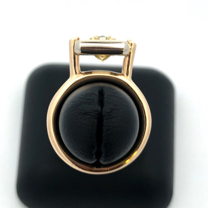 Designer 14K Yellow Gold Lemon Solitaire Statement Ring