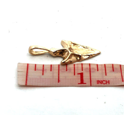 Estate 14K Yellow Gold Arrow Head Pendant