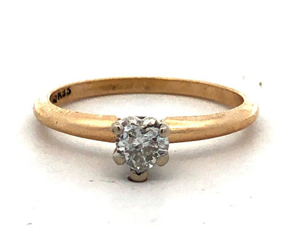 Designer 14K Yellow Gold Heart Cut Diamond Solitaire Promise Engagement Ring