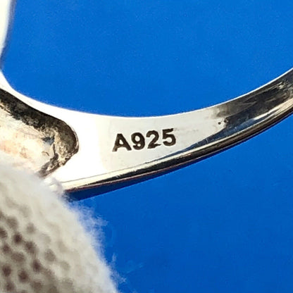 Retro Sparkling 925 Sterling Silver Marcasite Leaf Bypass Statement Ring