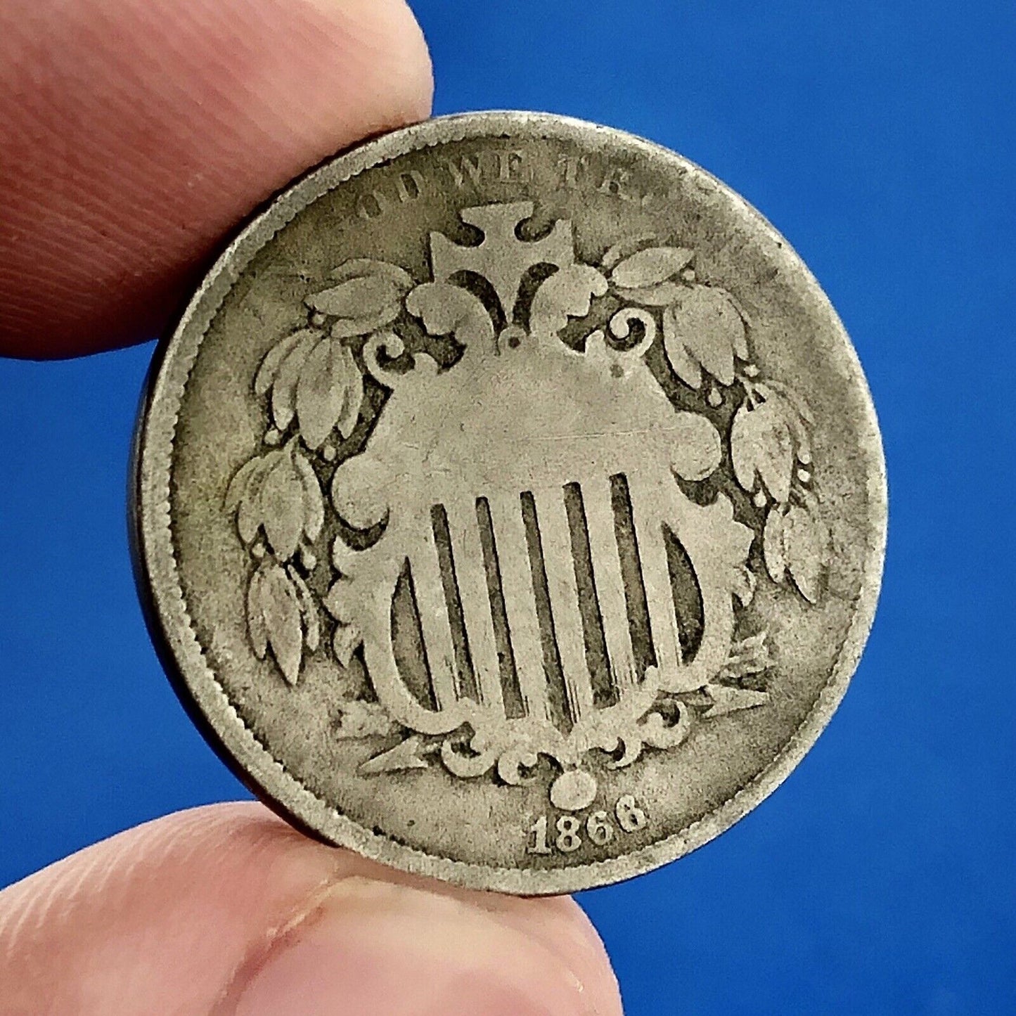 1866 P Shield Nickel Variety 1 With Rays Better Key Rare Philadelphia Type Coin