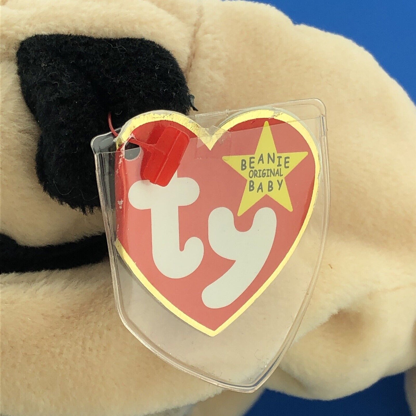 1996 TY Beanie Baby Pugsly The Pug Dog Near Mint Condition Retired - 4106