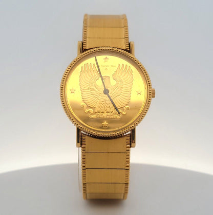 1989 Franklin Mint 925 Sterling Silver Vermeil Box Eagle Watch Parts Only