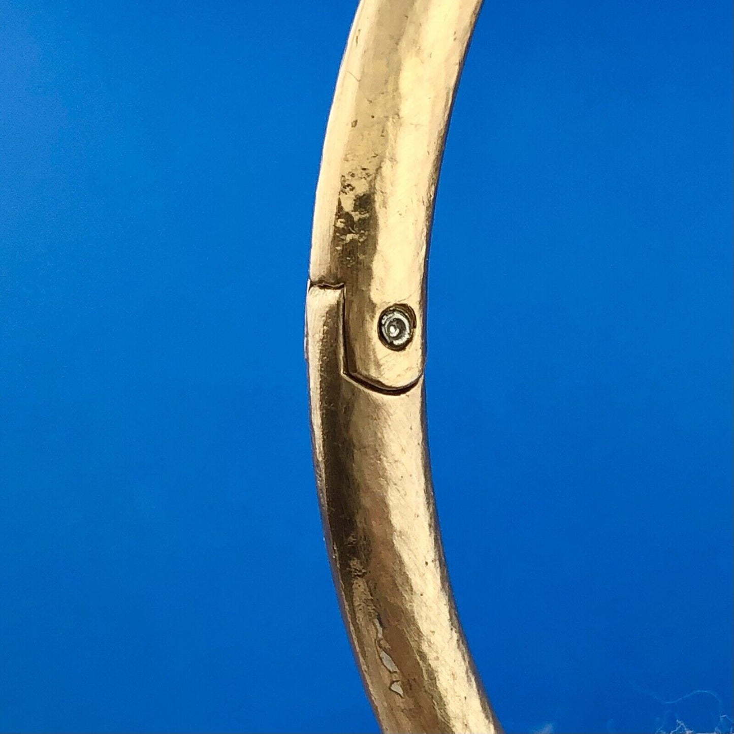 Stunning Silver Plated Smoky Quartz White Rhinestone Hinged Cuff 6.5" Bracelet