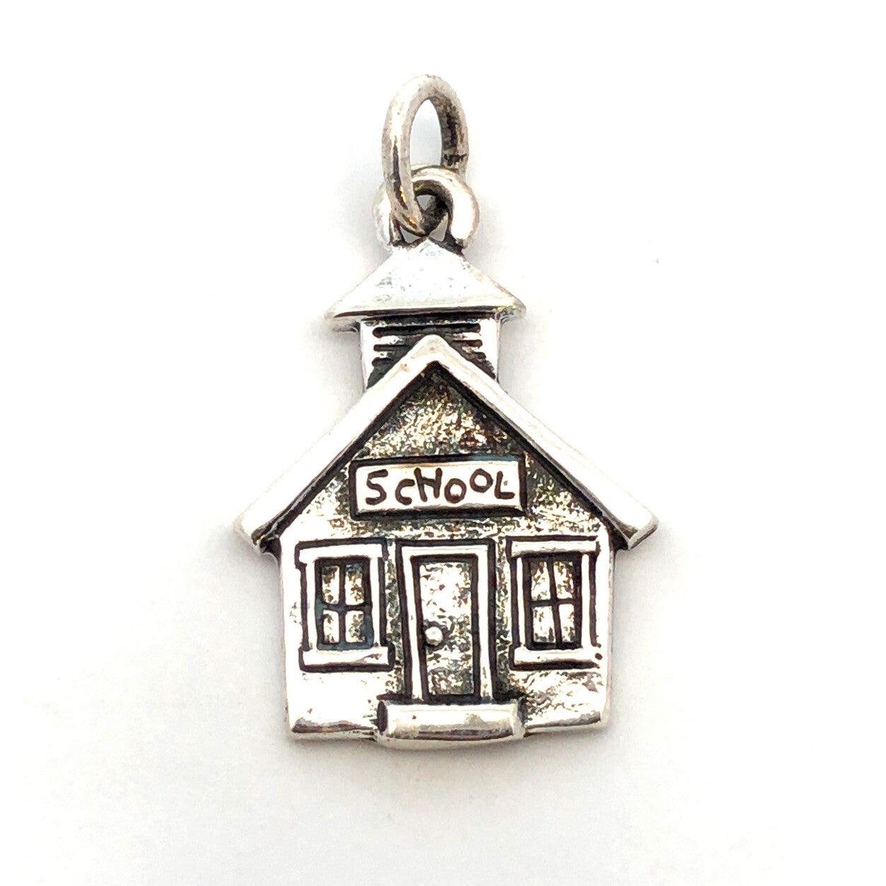 Retired Designer James Avery 925 Sterling Silver School House Pendant