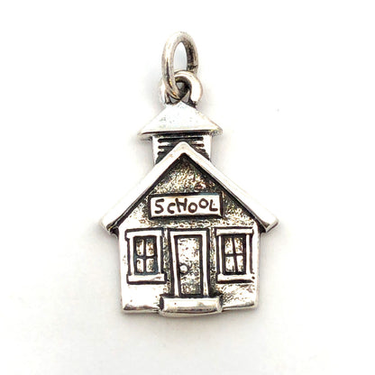 Retired Designer James Avery 925 Sterling Silver School House Pendant