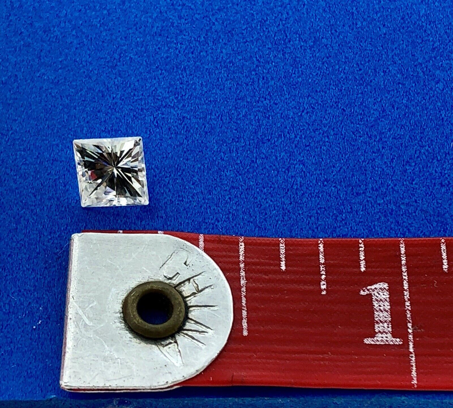 GIA Certified Square Modified Brilliant Synthetic Moissanite .98 Carat Weight