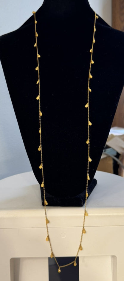 Freida Rothman 14K Gld Plt 925 Sterling Silver Cubic Zirconia Station Necklace