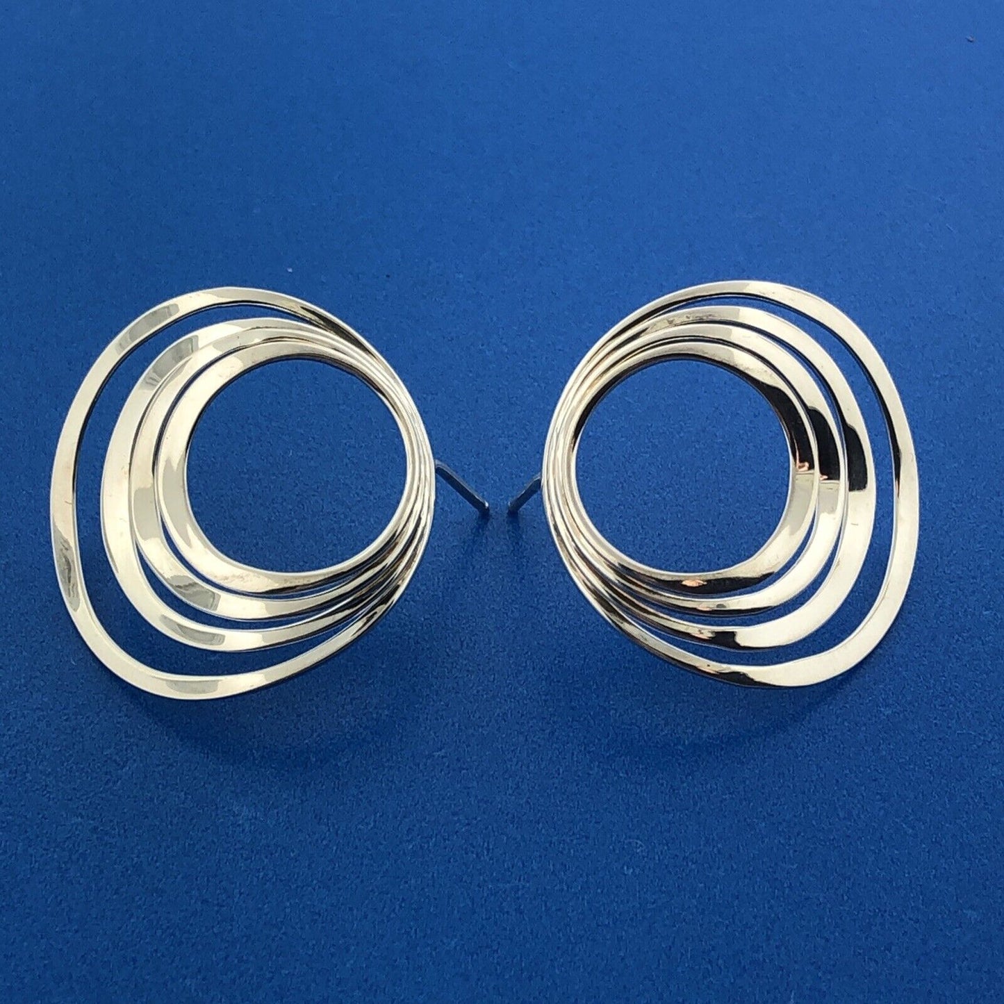 Stunning RLM Studio Sterling Silver 925 Expanding Multi Circle Stud Earrings