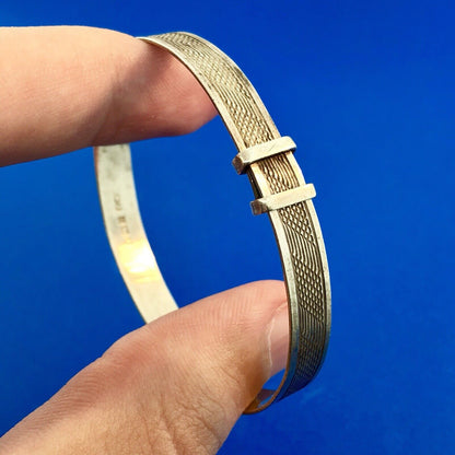 Retro Great Britain 925 Sterling Silver Expandable Adjustable Childs Bracelet