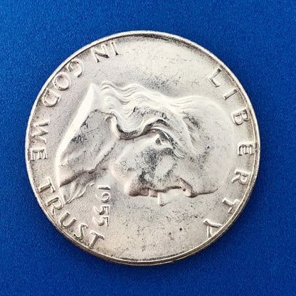 1955 P Franklin Silver Half Dollar Better Key Rare Philadelphia Mint Coin