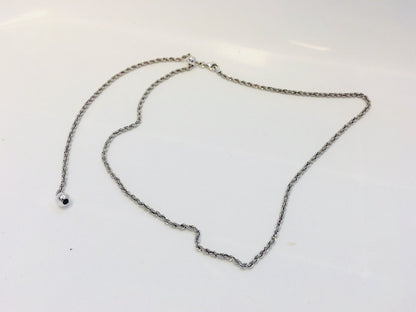 Designer Milor Italy Sterling Silver Twisted Rope Adjustable Lariat Necklace