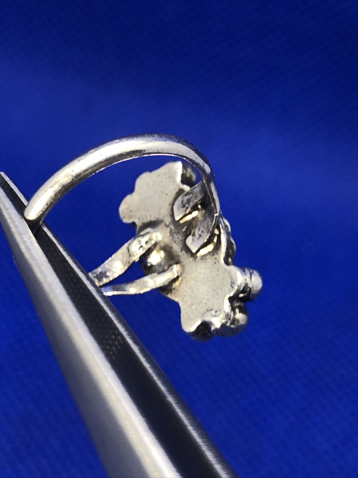 Native American Green Turquoise 925 Sterling Silver Concho Split Shank Ring