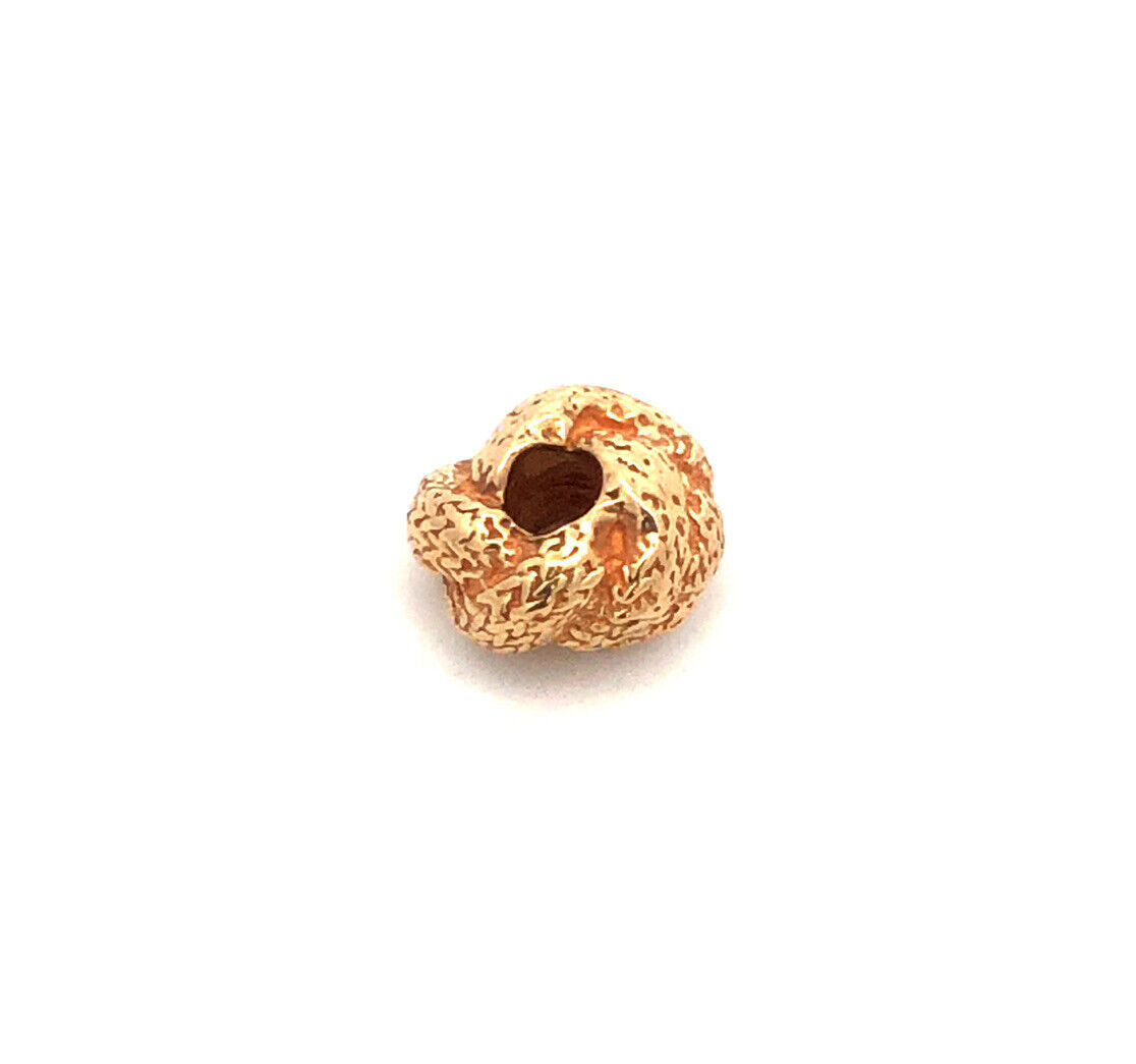 Designer Mignon Faget 14K Yellow Gold Knot Spacer Bead Charm