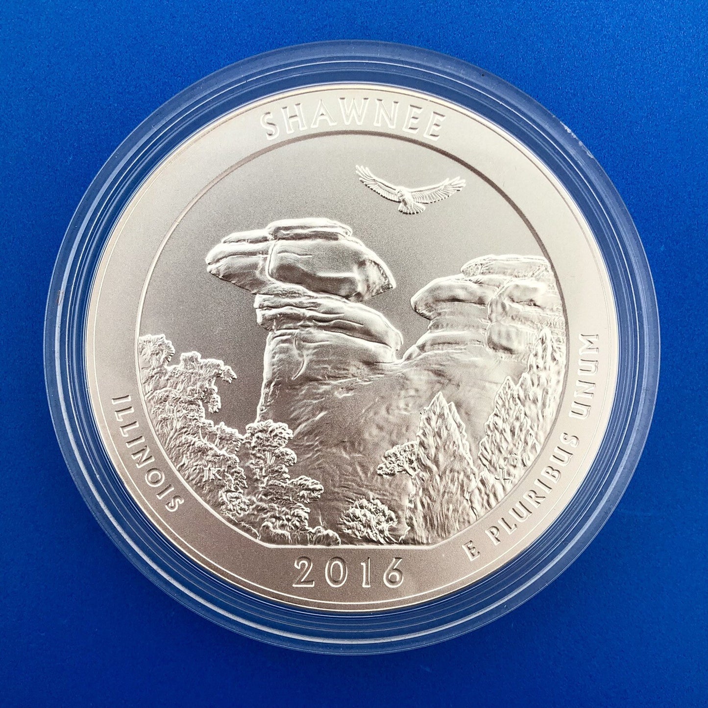 2016 America The Beautiful 5 Oz 999 Silver Shawnee Burnished Collectors OMP/COA