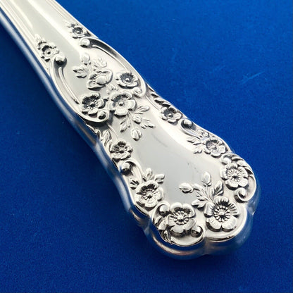 Gorham Buttercup 925 Sterling Silver Handle Salad Serving Wooden Spork 11"