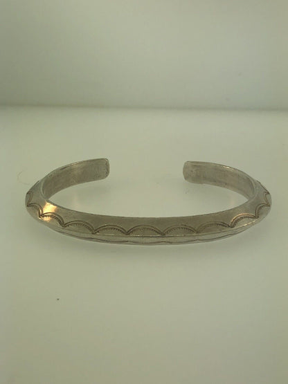 Vintage Native American 925 Sterling Silver Concho Statement Cuff Bracelet