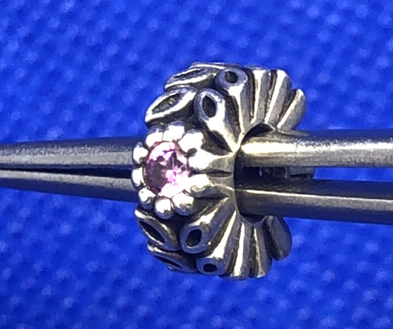 Authentic PANDORA 791224CFP Sparkling Twice As Nice Flower Bead Retired Charm
