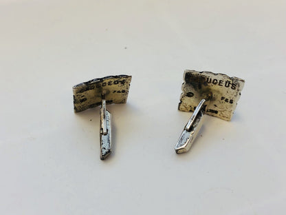 Vintage Sterling Silver Fenwick & Sailors Cadueces Doctor Medical Cuff Links