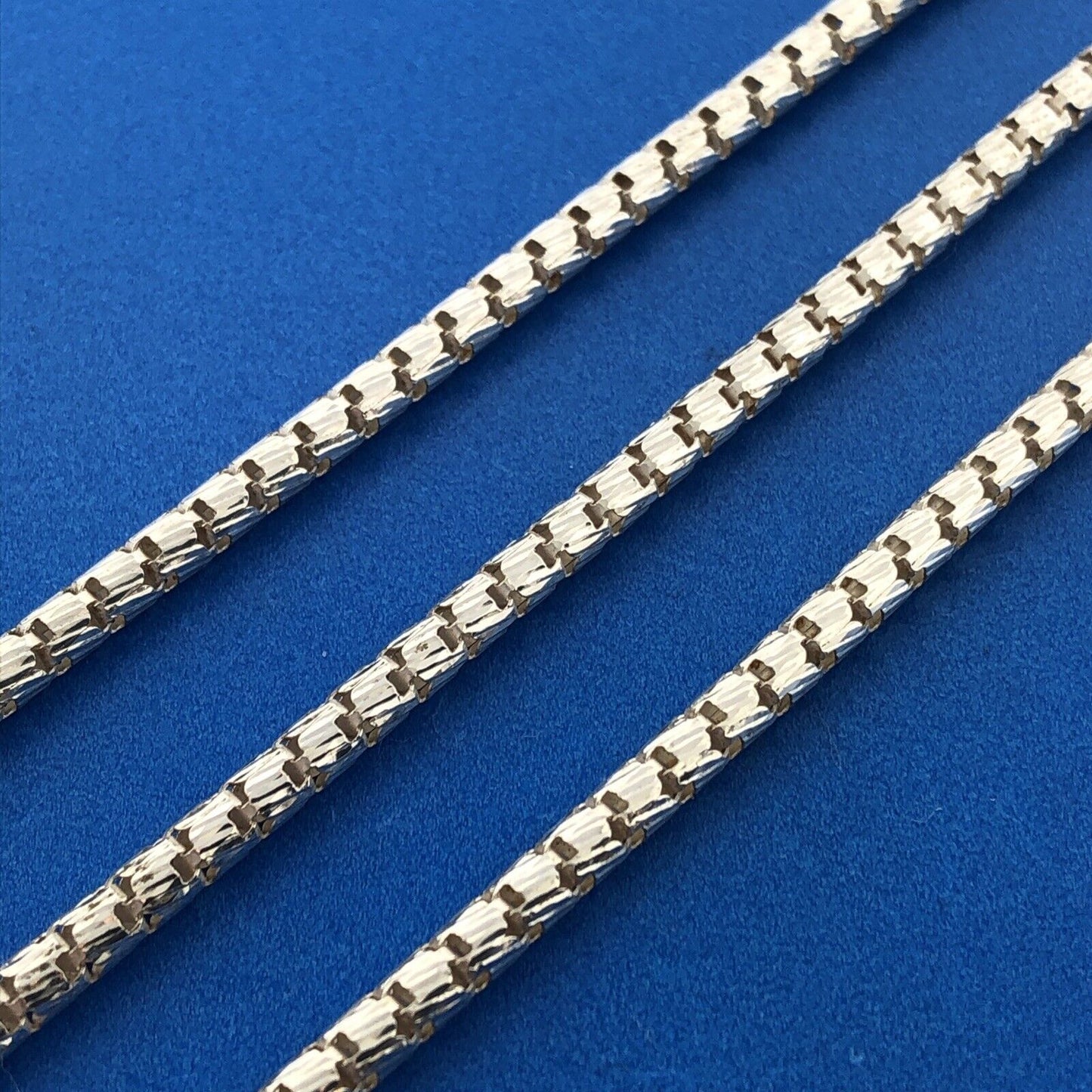 Designer MILOR Italy 925 Sterling Silver Fancy Textured Snake Chain Necklace