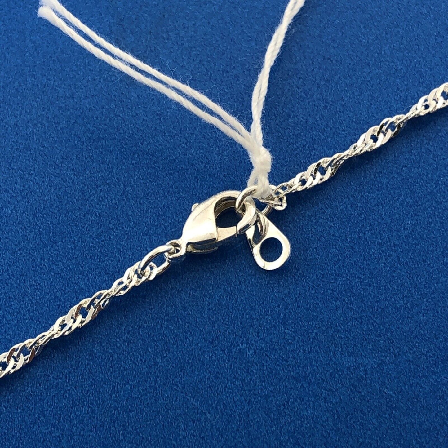 Lee Sands 925 Sterling Silver CZ Abalone Inlaid MOP Flower Pendant Necklace