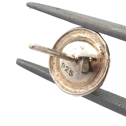 Designer 925 Sterling Silver Round Pearl Stud Earrings