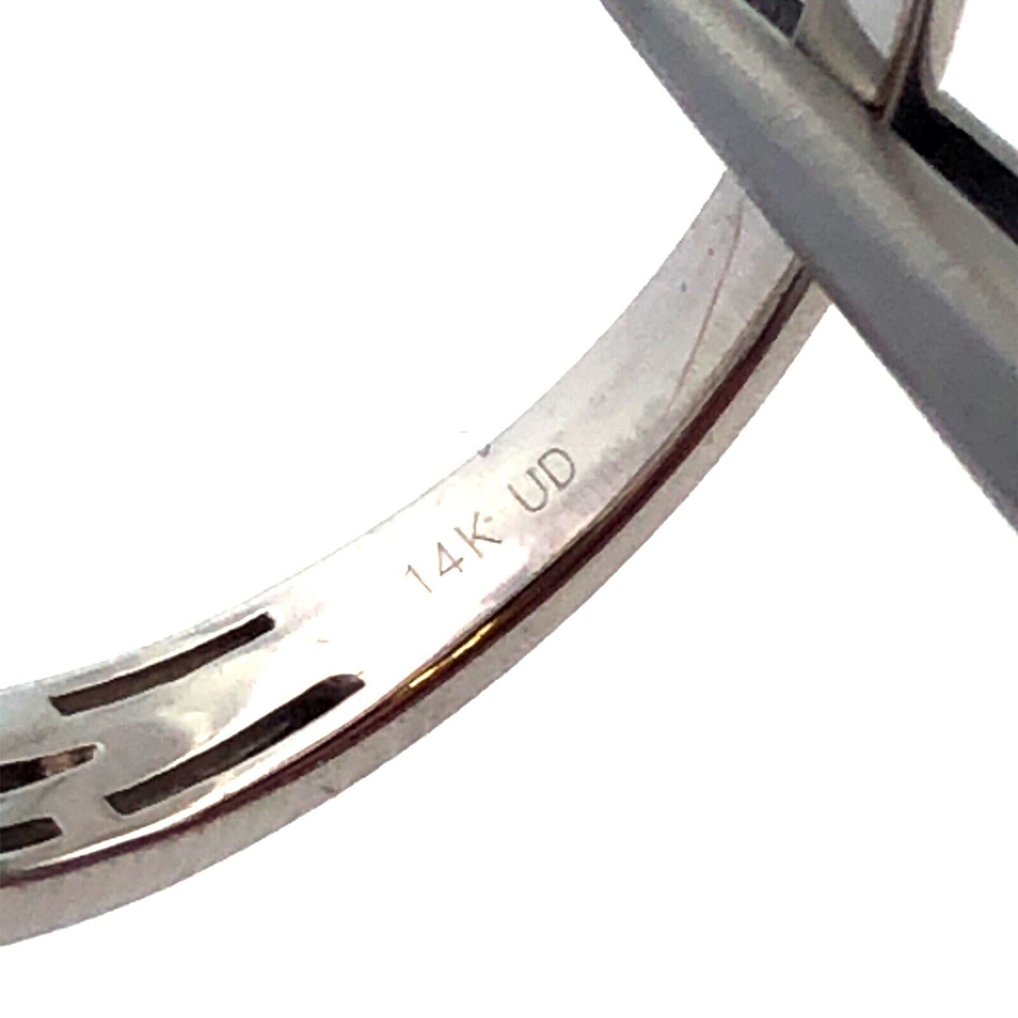 Designer UD 14K White Gold Diamond Halo Cluster Wedding Anniversary Band Ring