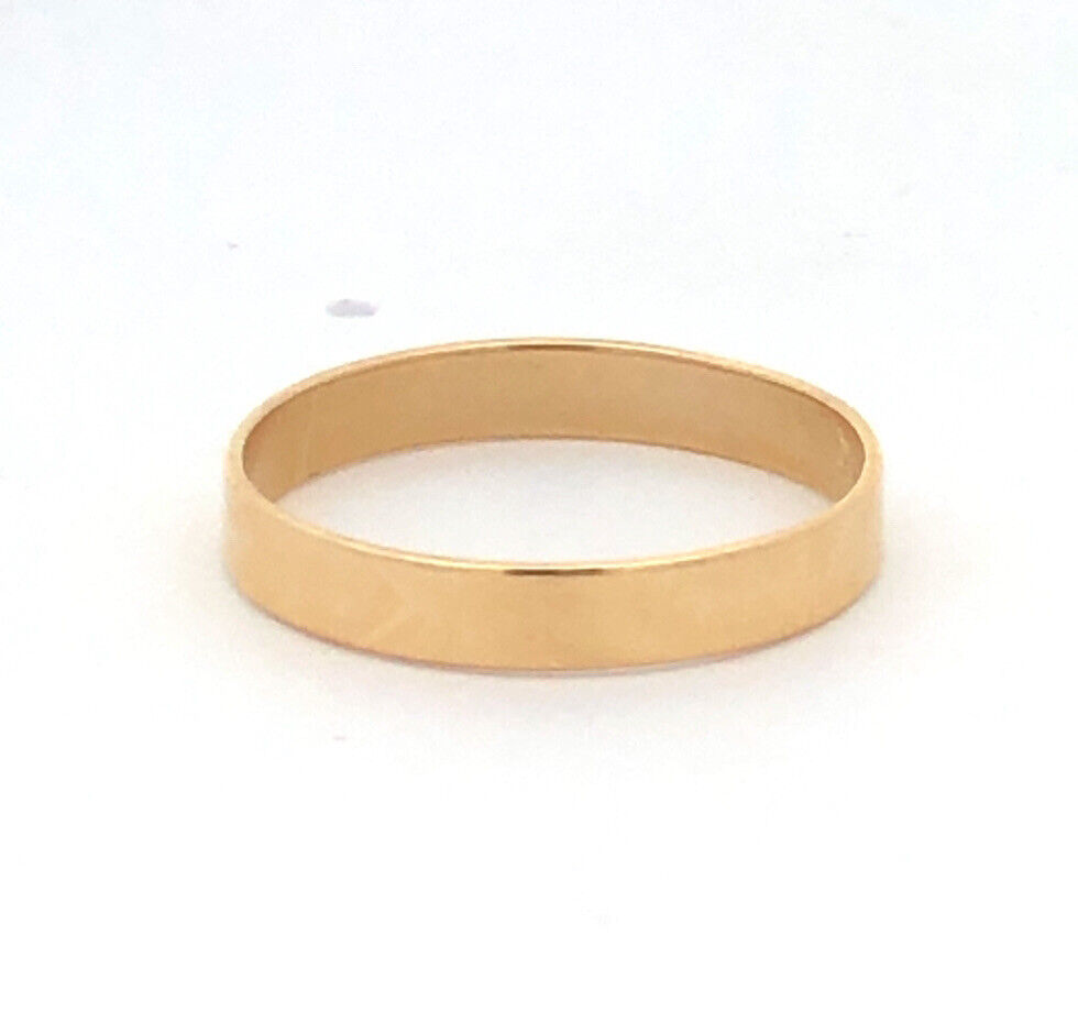 Designer CATBIRD 14K Yellow Gold Polished Flat Wedding Anniversary Band Ring